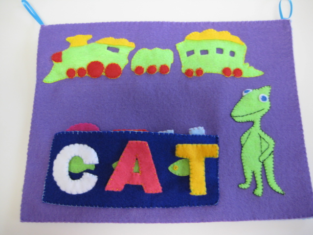 Pteranodon Book Dinosaur Train Book, Kindergarten Rhyming Words, Felt Book 